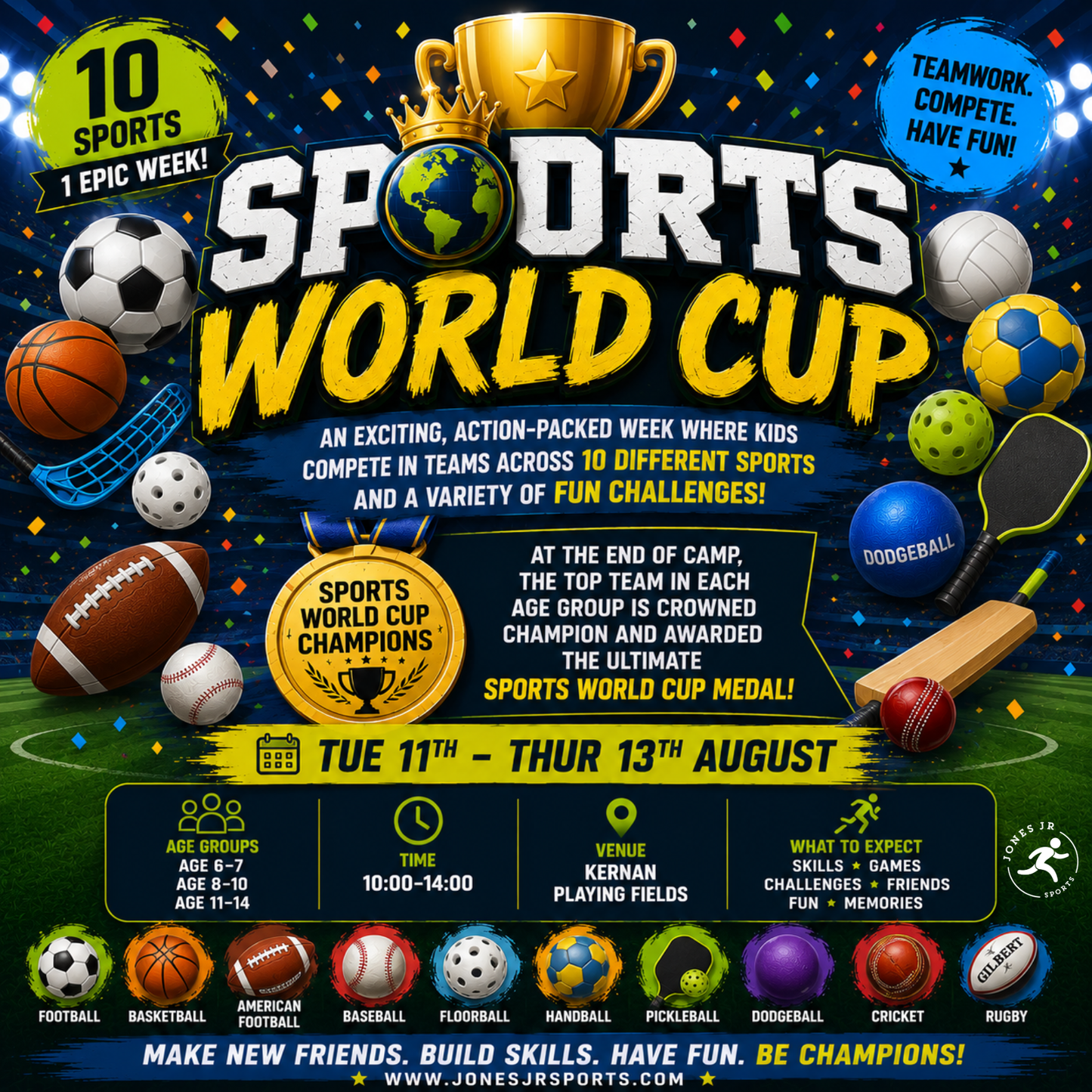 Sports World Cup Camp | 11-13 August